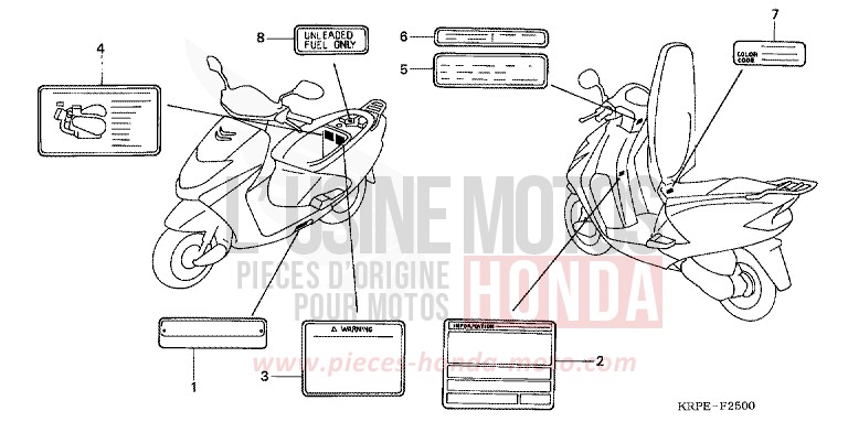 CAUTION LABEL for SCV LEAD CANDY TAHITIAN BLUE (PB215) from 2005